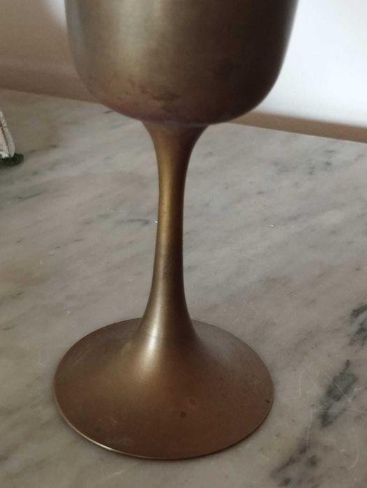 Cálice Antigo Metal Dourado