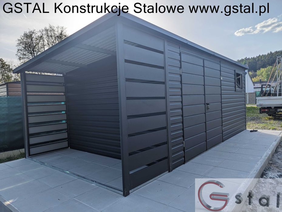 garaż domek na wymiar producent 6x6 3x5 4x6 9x6 6x5 profil ocynkowany