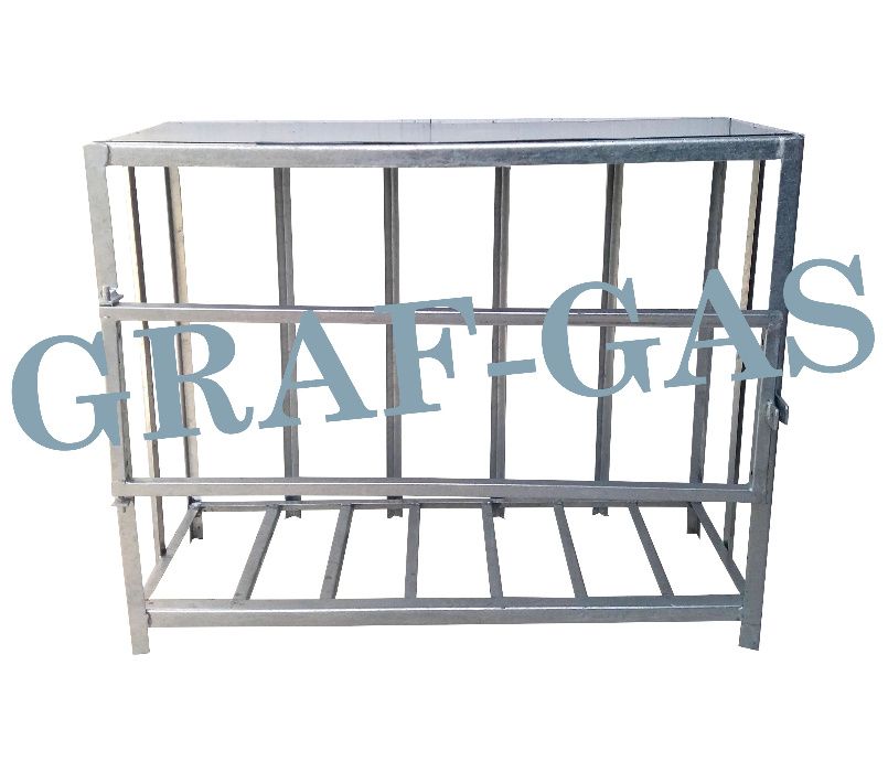 Klatka kosz kontener stojak na 3 butle gazowe ocynk stojak