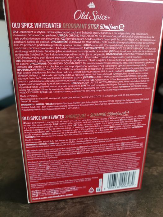 Old Spice Whitewater Zestaw Prezentowy 50 ml + 250 ml Nowy