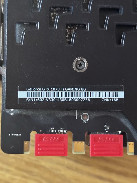 MSI GeForce GTX 1070 Ti GAMING  - w pełni sprawna