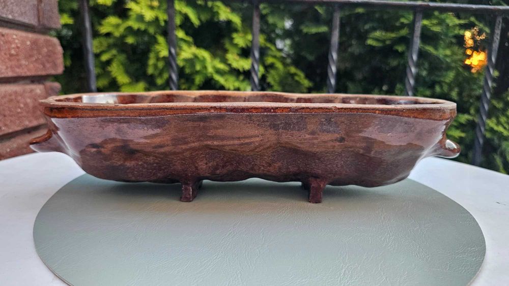 Przedwojenna ceramiczna forma na chałkę,chleb