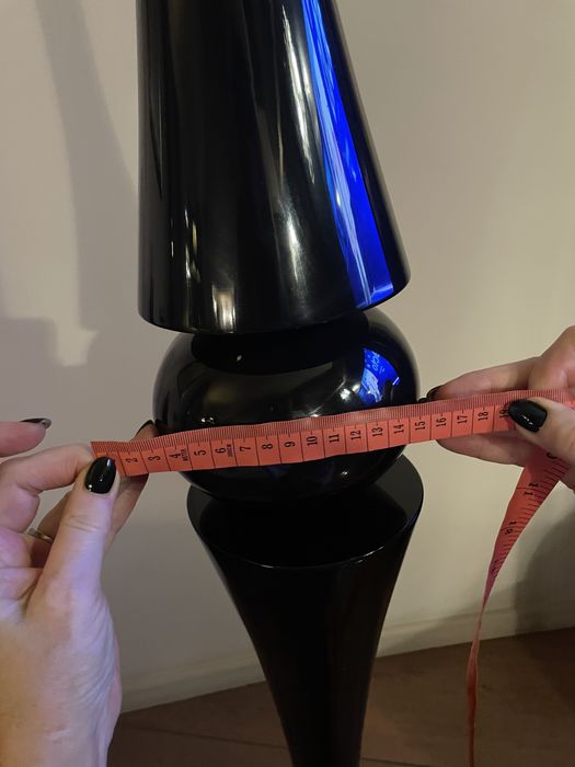 Designerska nowoczesna czarna lampa glamour