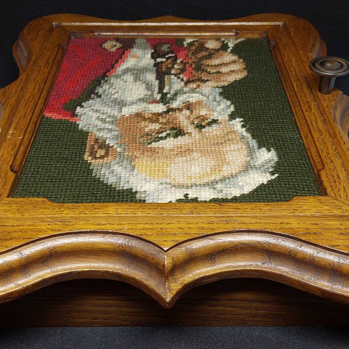 РЕДКИЙ ШИКАРНЫЙ деревянный шкафчик ГОБЕЛЕН ключница ГЕРМАНИЯ шкаф