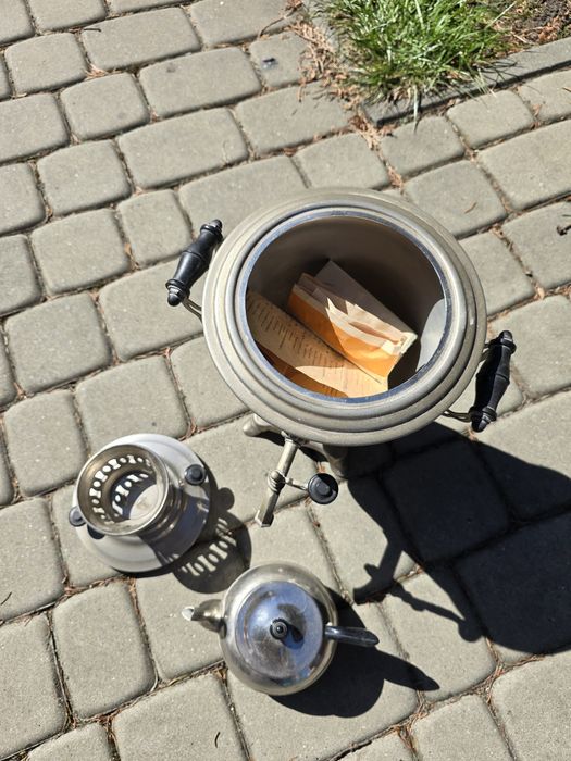 Samowar elektryczny z czajnikiem kawiarka PRL