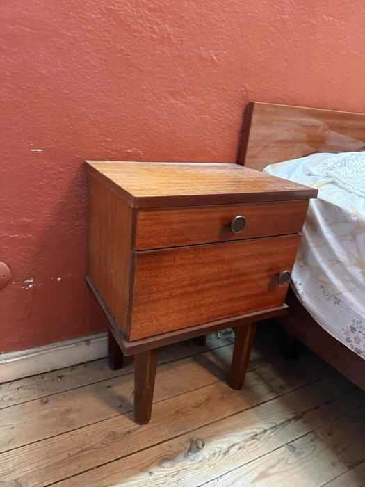 Conjunto Mesas Cabeceira Vintage Mid-Century