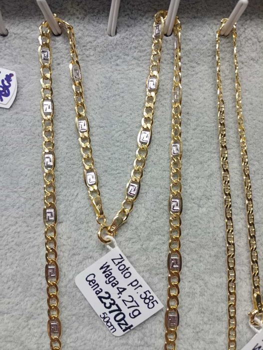 Złoty, nowy łańcuszek pr.585, dł.50 cm, w. 4,27 g Komis Krosno Betleja