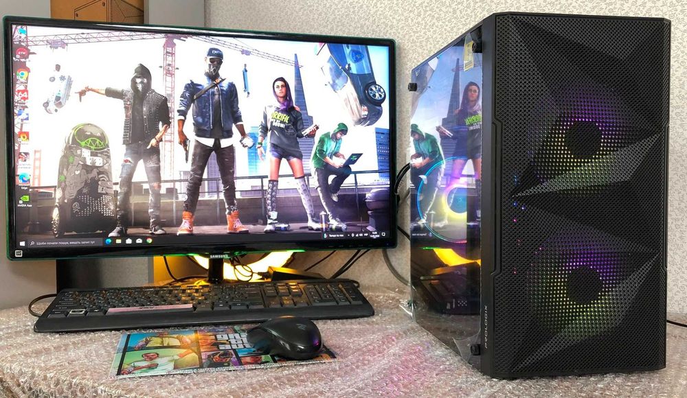 ІГРОВИЙ ПК GAME PC Intel® Xeon™ E5-2620 V3 ASUS™  ROG Strix® GeForce GTX 1050 2GB  RAM DDR4 16GB SSD 500Gb RGB підсвітка