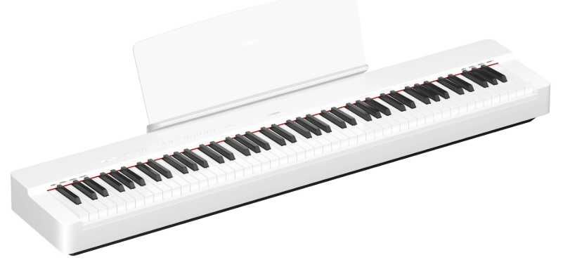 Pianino cyfrowe Yamaha P-225 WH ze statywem