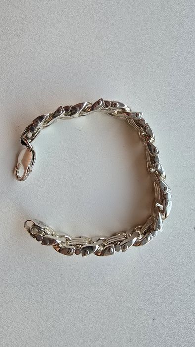 Bransoletka srebna szeroka próba 925 pancerka