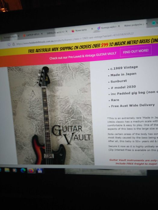 Gitara basowa ibanez model 2030  vintage 1969 rok Short scale