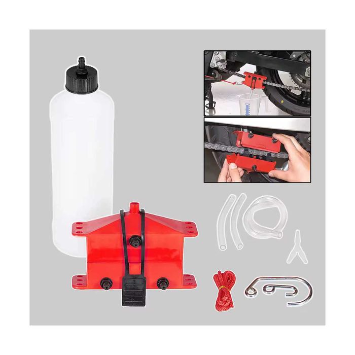 Kit portátil limpeza corrente moto - escovas ferramentas manutenção