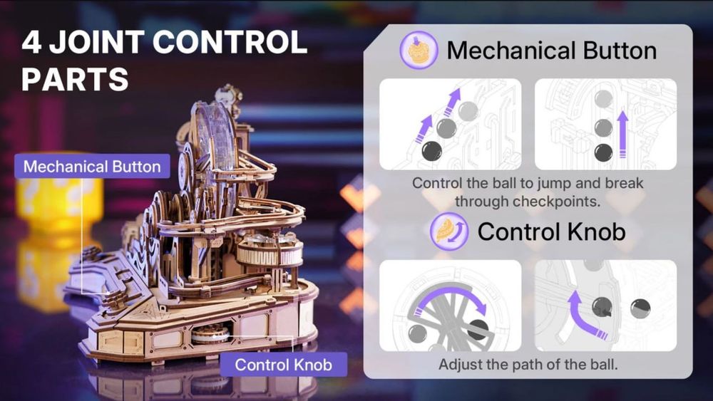 Настольная игра. rokr gear ball challenge. прийди к финишу