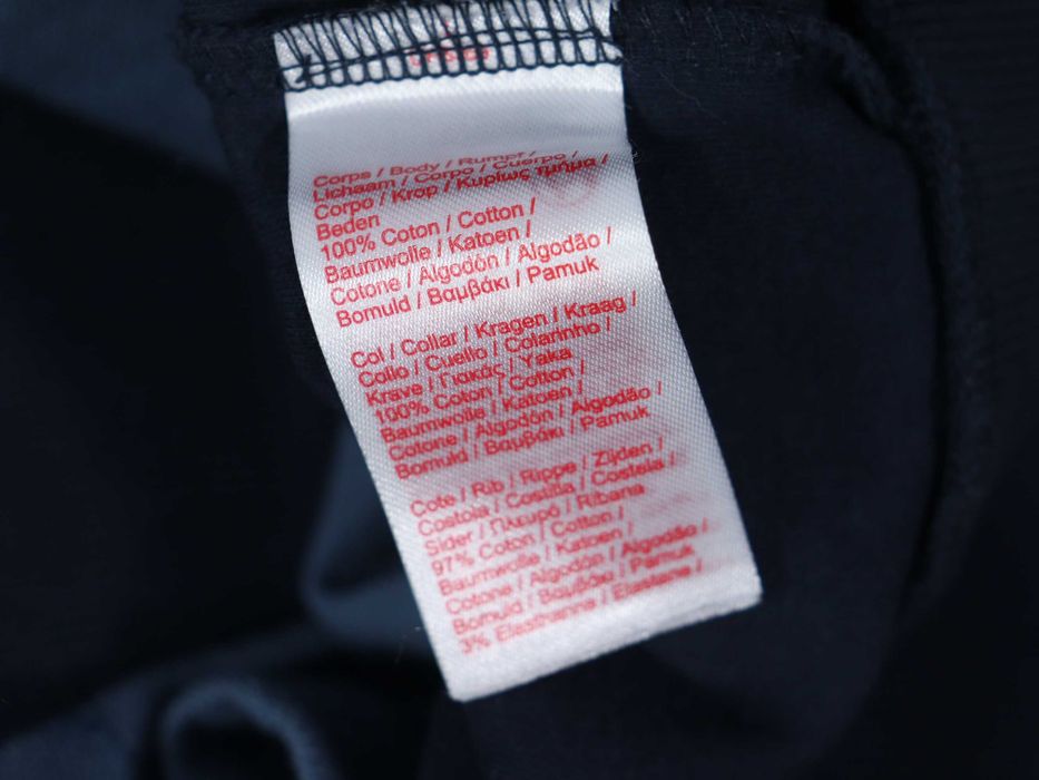 Lacoste live męska lekka bluza z kołnierzykiem polo koszulka navy S M