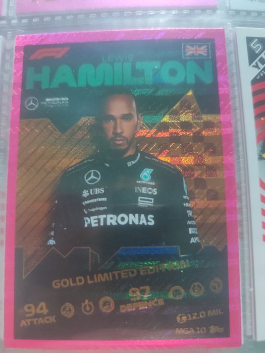 Lewis Hamilton limited edition pink F1 Turbo attax 2024