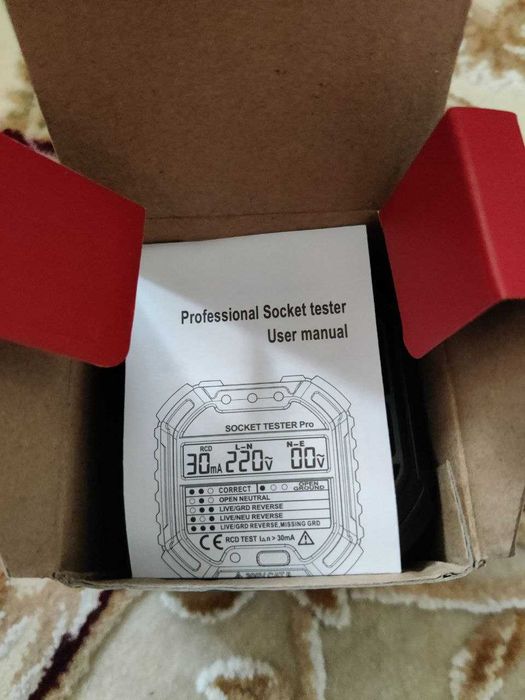 Тестер розетки HABOTEST HT107D Pro Socket Test RCD LCD Display УЗО