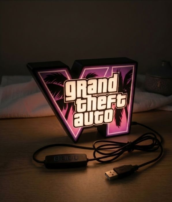 Lampka LED GTA 6 Grand Theft Auto VI Setup Gracza Druk 3D Prezent