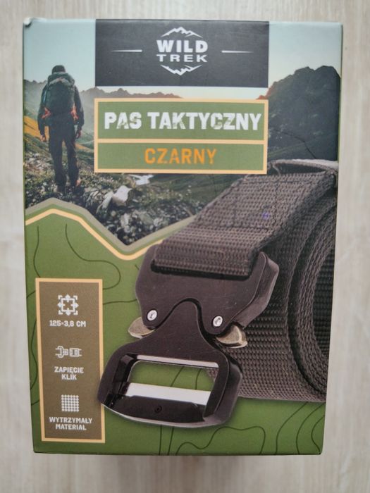 Pas taktyczny czarny WILD TREK 125cm NOWY