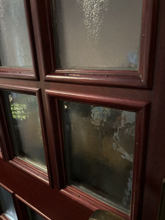 Drzwi zewnetrzne, drewniane machoniowe