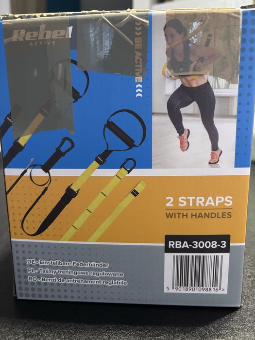 Taśmy treningowe TRX P3-3 , pasy do ćwiczeń, REBEL ACTIVE