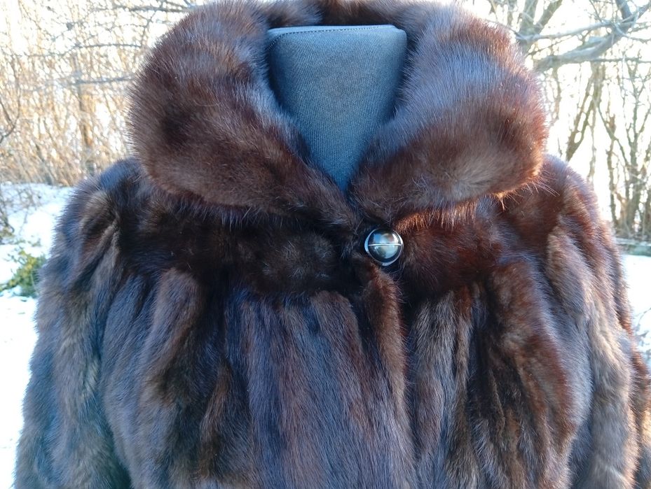 Futro naturalne płaszcz Norka