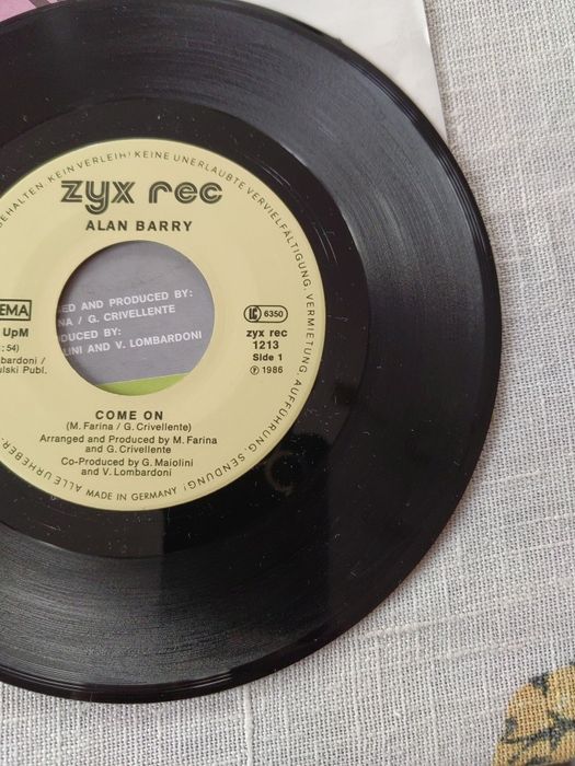 Alan Barry - Come On, 7"singiel winylowy Italo disco
