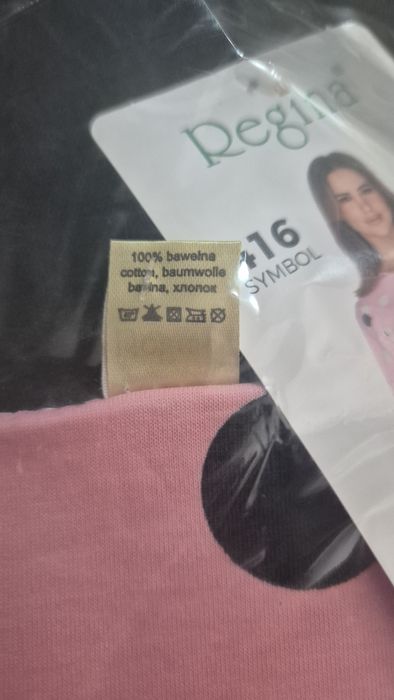 Różowa koszula nocna Regina 100% bawełna