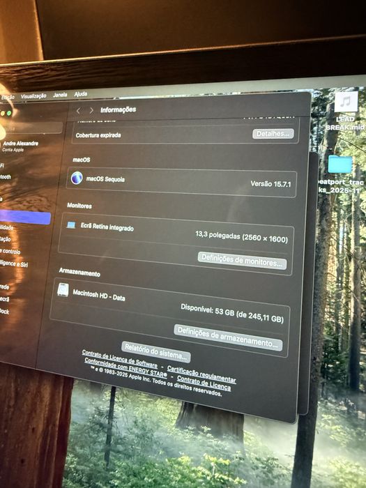 Macbook Pro M1 Touch bar 16gbs ram 245 gbs SSD