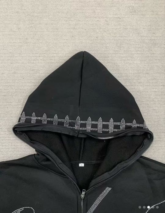 худі чорне з стразами