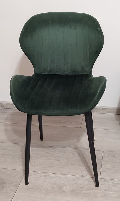 Krzesło welurowe DALLAS VELVET ciemno-zielone