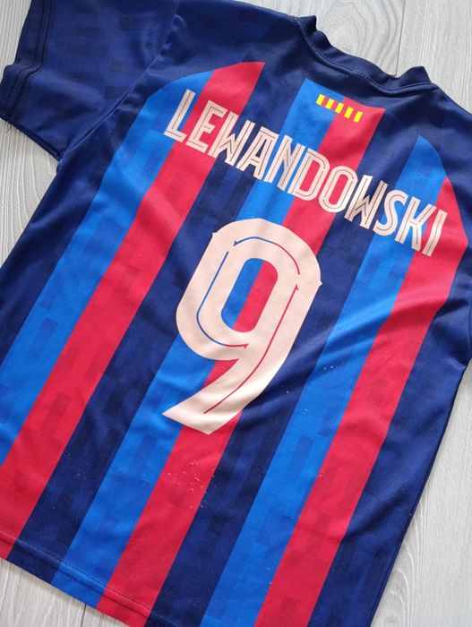 Strój piłkarski komplet piłkarski Lewandowski Fc Barcelona 140