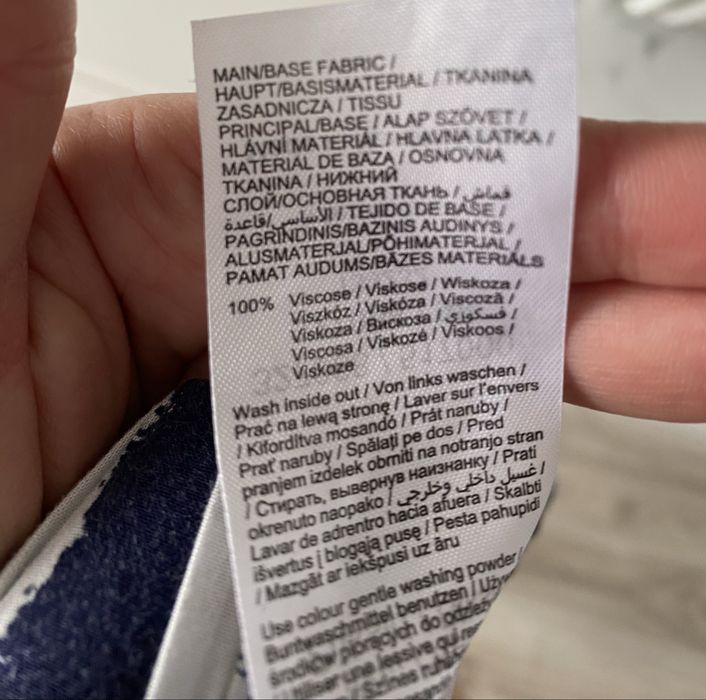 Granatowo białe kuloty Orsay 34 Xs wiskoza
