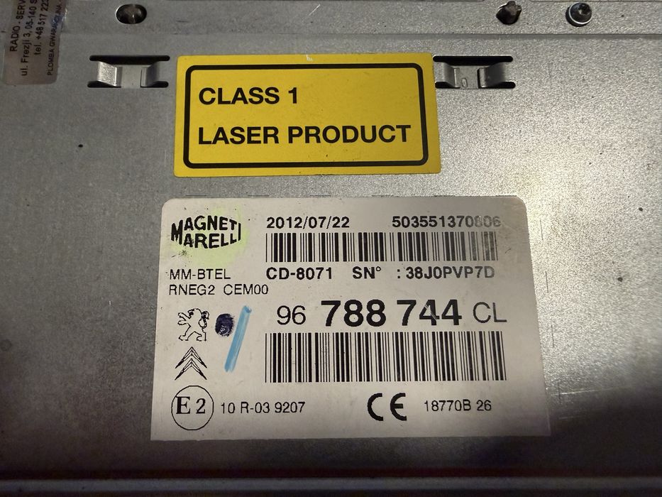 Citroen C5 X7 lift Radio Nawigacja Navi RNEG2 RT6