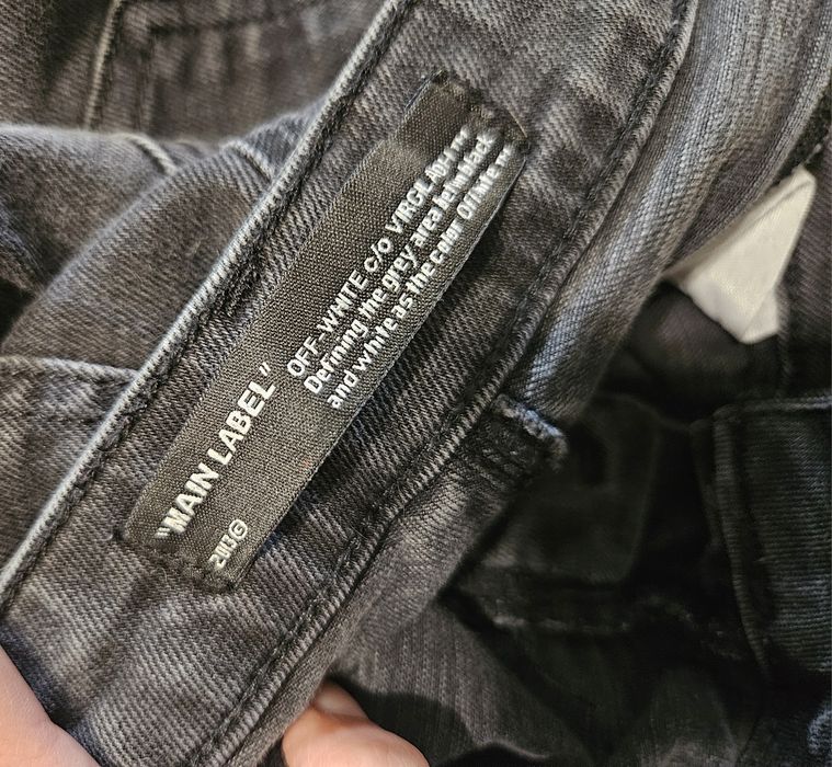 Czarne spodnie jeansy Off White