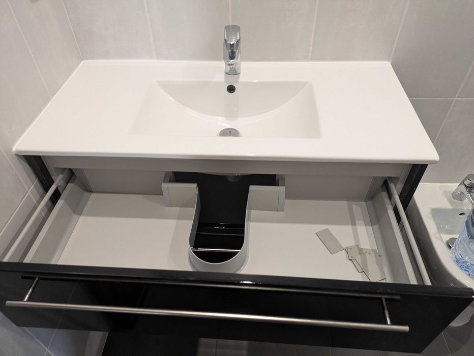Móvel de WC com Lavatório, s/Torneira