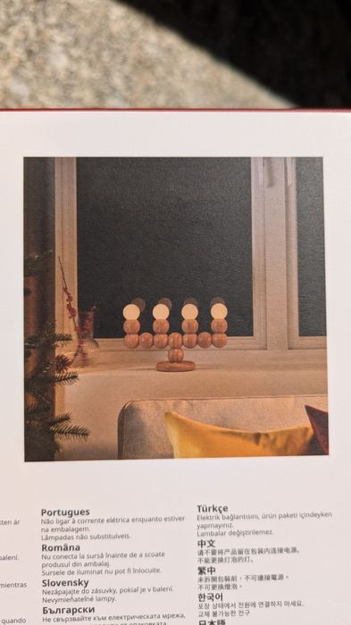 IKEA Stråla Candelabro LED Madeira