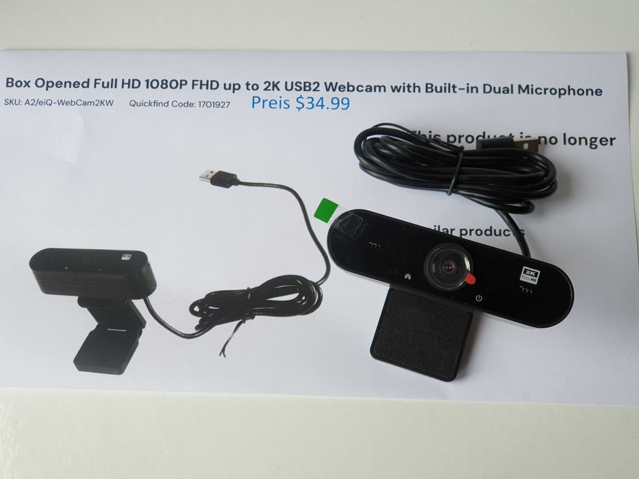веб камера Box Opened Full HD 1080P FHD  2K USB2