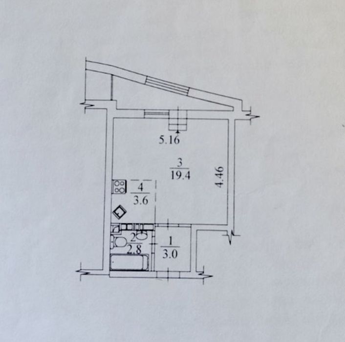 Продаж 1-кімн. студія, документам 10 років. м.Академмістечко