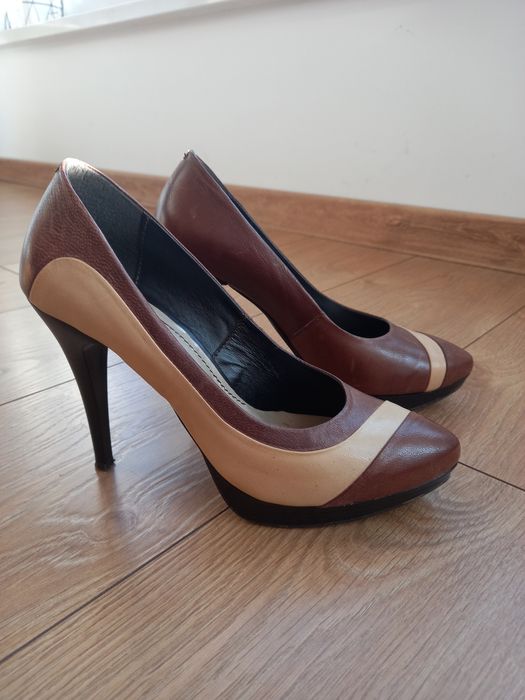 Czółenka na wysokim obcasie, szpilki, r.37, Quazi