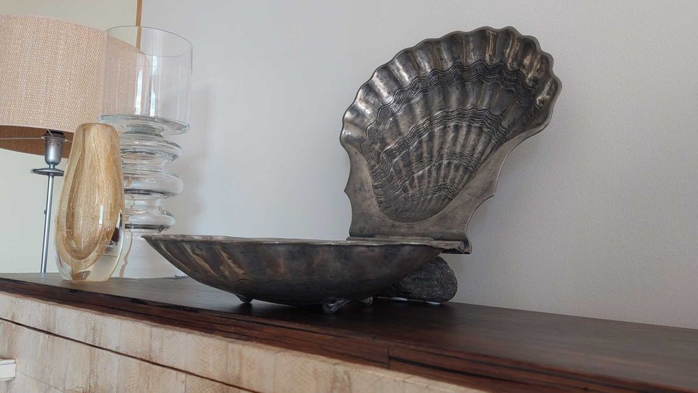 concha em estanho - antiguidade