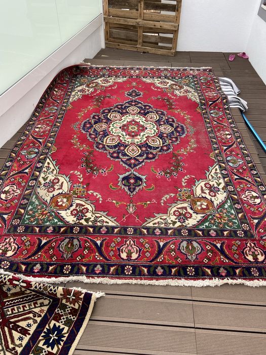Charmoso Tapete PERSA TABRIZ Vintage look [290x200cm], autêntico!