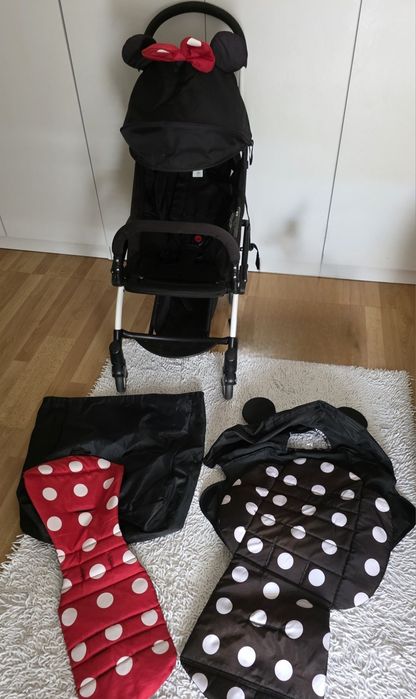 Carrinho Minnie/Mickey com extras (tipo yoyo)