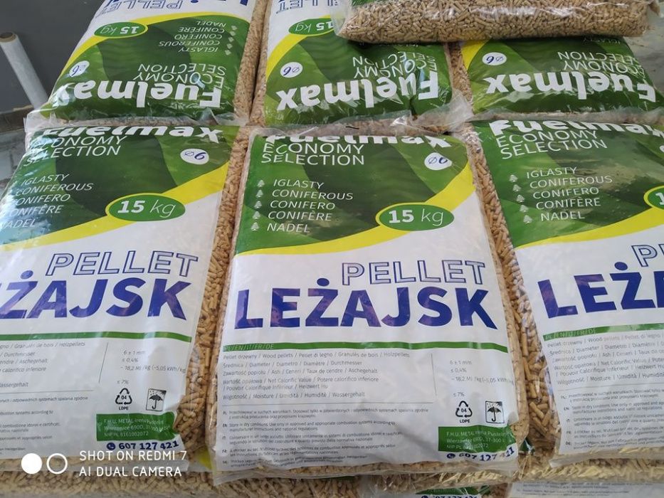 Pellet sosnowy Jasny 6 Certyfikat A1