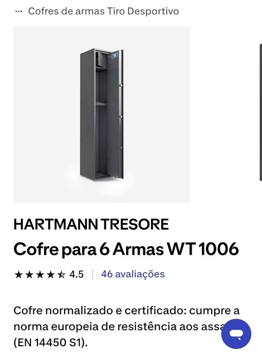 Cofre Armas Hartmann Tresore