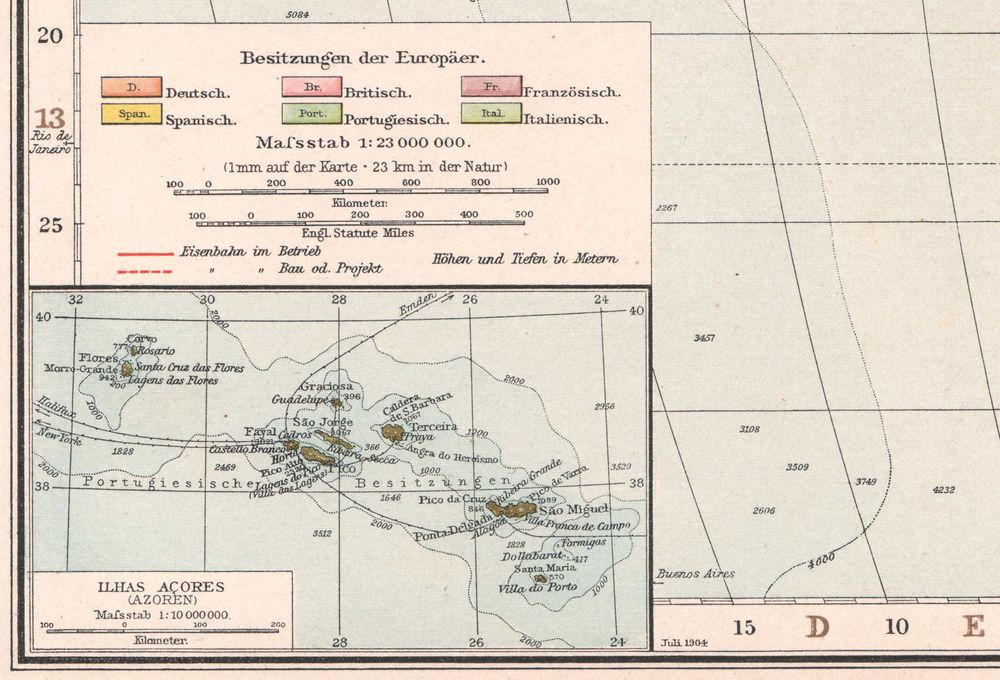 AFRYKA stara kolonialna mapa Afryki 1896 r. oryginał