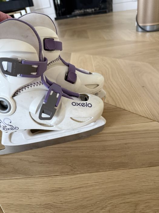Łyżwy dziewczęce regulowane Oxelo (Decathlon) r. 30-32 – Stan BDB