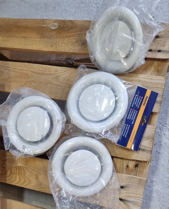 Anemostat 125mm bialy