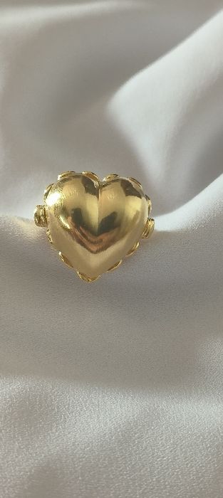 Anel em prata coração