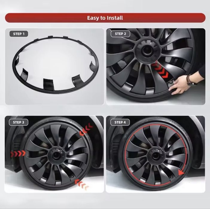 Захисні накладки на диски 20ʼʼ для Tesla