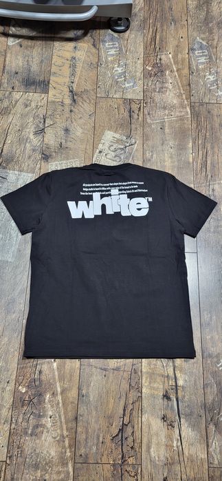 Off white czarna koszulka męska t-shirt bawełna premium XL
